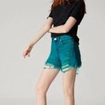 BLANK NYC Vintage high-rise acid wash emerald denim shorts Photo 0