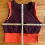 Lululemon Kick Serve Sweat Tank Top Bra Padded Bordeaux Drama Size 6 Orange Photo 5