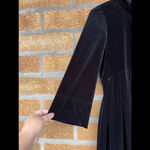 Free People  Black Baby Doll Style Velvet Hooded Jewel Button Jacket XS Photo 1