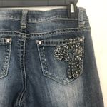 Zanadi 7 Embroidered Low Rise Dark Wash Jeans Size 7 Blue Photo 8