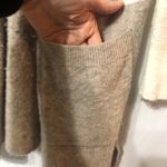 Madewell  Cream & Grey Cardigan Sweater Jacket Wool Alpaca Womens M Fall Preppy Photo 3