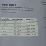 Hanes  thighhigh size small black Photo 2