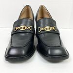 Sam Edelman  New York Quincy Black Leather Horse Bit Square Heeled Loafers Photo 2