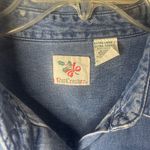 Elegant Denim Button Down Shirt for Women Blue Size XL Photo 1