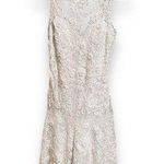 Sue Wong  White Sequin Drop Waist Dress Photo 0