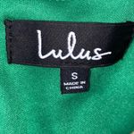 Lulus KELLY GREEN CENTER OF ATTENTION BOHO Bell Sleeve Mini Flared Dress S Photo 4