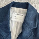 Brooks Brothers Black Fleece  Linen Navy Gold Button Womens Blazer Size BB2 Photo 2