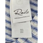 Rails  Womens Blue White Stripe Linen Blend Peasant Blouse Tunic Top Size Small Photo 4