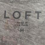 Loft  Gray Floral Women's Top‎ Photo 2