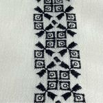 Q&A  Embroidered White navy small lined  boho Dress Photo 6