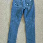 American Eagle comfort stretch waistband blue distressed mom blue high rise jean Photo 2