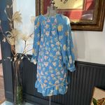 Free People  Camella Blue Floral Adjustable Mini Dress - Sz Med 🧡🎀 Photo 8