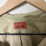 Alix NYC Loretta Knot Hem Cotton Shirt in Tan Womens Size M Size M Photo 6