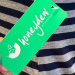 HONEYDEW Intimates tank top medium gray blue stripes lace racerback Photo 3