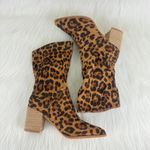 Beast Fashion   New Women's Beast Brooklyn Faux Suede Leopard Print Ankle Boots Brown Photo 10