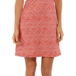 Patagonia Morning Glory Dress in Orange Red Geometric Print Photo 0