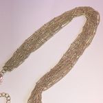 Premier Designs  Soft Satin Gold Tone Multi Strand Boho Necklace Photo 4