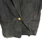 August Max Woman Vintage Black Suede Leather Blazer Jacket‎ Size 18 Career Photo 4