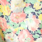 Vintage 80s Devon Floral Button Up Shirt Tie Long Sleeve Multi Size 12 Photo 6