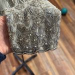 Papell Boutique  Beaded Elegant Gray Silk Jacket Photo 11