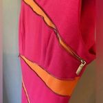 Adrienne Vittadini HOT PINK & ORANGE ZIPPER DRESS SIZE 4 Photo 9