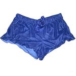 Victoria's Secret ✨Victoria’s Secret Blue Velvet Velour Ruffle Shorts✨ Photo 2