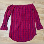 Paper Crane 🏷️🏷️ Red flannel faux distressing dress Medium Photo 1