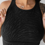 Celestial Bodiez Cropped ‘Power Tank’ Top in 'Black Zebra' Size Medium Black Photo 0