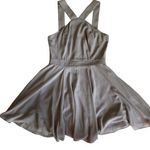 Lulus  Forevermore Grey Skater Dress Size Medium Photo 0