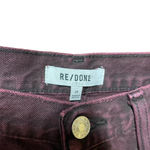 RE/DONE  90s High Rise Loose Jeans Wine Dipped Denim‎ Size 29 Photo 6