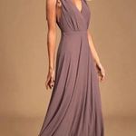 Lulus New Dance the Night Away Maxi Gown Black Surplice Dress Medium Formal NWT Photo 1