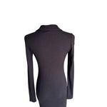 Wilfred Aritzia - Cove Ribbed Button-Front Midi Black Dress Sz S Photo 6