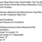 Flynn Skye  Dress Size Small Halter Top Tie Open Back Flower Floral Mini Dress Sleeveless Two  Photo 4