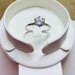 Genuine White Topaz Solitaire Ring, Sterling Silver, Engagement, Wedding.‎ Sz 9 Photo 0