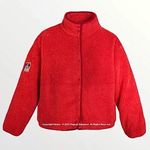 Disney NWOT RARE  Minnie Mouse Red Sherpa Teddy Fleece Snap Button Jacket Medium Photo 0