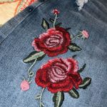 Angel Kiss  skirt size junior large embroidery stretch deconstructed frayed hem Photo 1