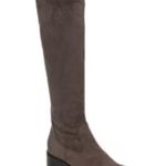 BORN Soft Leather Tall Taupe Fall Riding Style Boots Size 8 Gray Photo 0