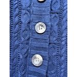 Aeropostale Y2K Sweater L Cable Chunky Knit Button Cardigan Blue Hood Bella Swan Photo 2