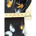 Johnny Was  Sandra Multicolor Butterflies Floral Tiered V-Neck Dress 3/4 Sleeve S Photo 5