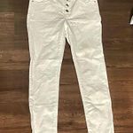 Madewell | 9” mid rise skinny white cut off jeans Photo 4