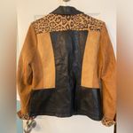 French Dressing Jeans | Women’s Faux Leather & Suede Leopard Print Jacket Brown Photo 4