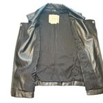 by Anthropologie Black Faux Leather Moto Vest Sleeveless Jacket‎ Small NWT Photo 4