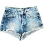 Topshop  MOTO High Waist Button Fly Cutoff Jeans Shorts. Size 25 Photo 0