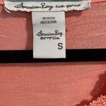 American Rag  Pink Crochet Lace Detailed Short Sleeve Blouse- Size Small Photo 2