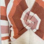 Cage Multicolor Colorblock Twist Back Lightweight Sweater Size Large Pastel Pink Photo 3