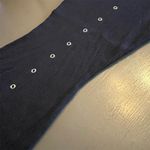 Say What? Say What? Women's Black Ribbed Bodycon Button-Down Long Dress Size S Photo 2