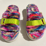 UGG  Women's Fluffita Pixelate Platform Slide Slipper Multicolor Size 9 Photo 0