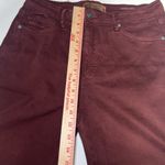 Judy Blue  Sign Me Up Tummy Control Wide Leg Cropped‎ Jeans Garment Dyed Maroon Photo 7