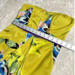 Vince Camuto Mini Dress Women's 8 Yellow Blue Floral Sweetheart Strapless Photo 3