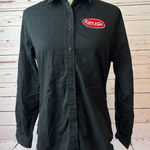 Port Authority Kum & Go Shirt Long Sleeve size Medium Button Front Womens Black Uniform Blouse Photo 0